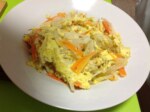 野菜炒め卵とじ