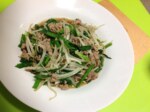 もやしニラひき肉炒め