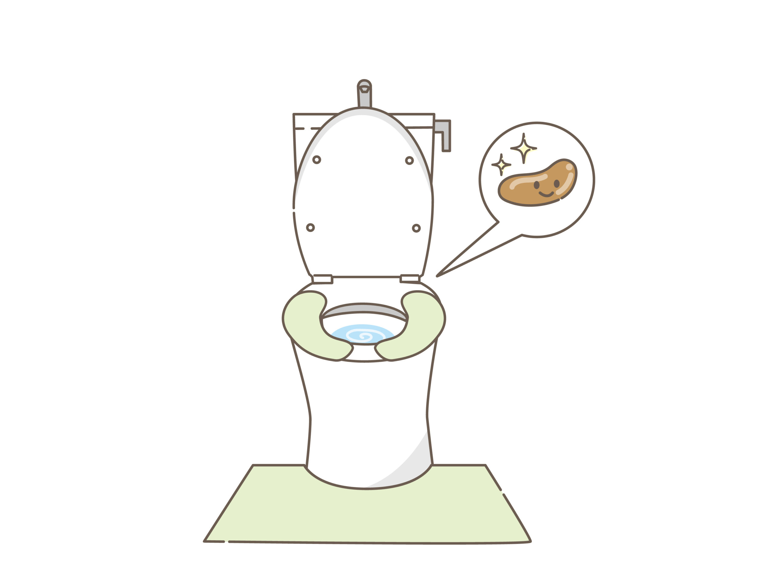 トイレ　便採取　イラスト