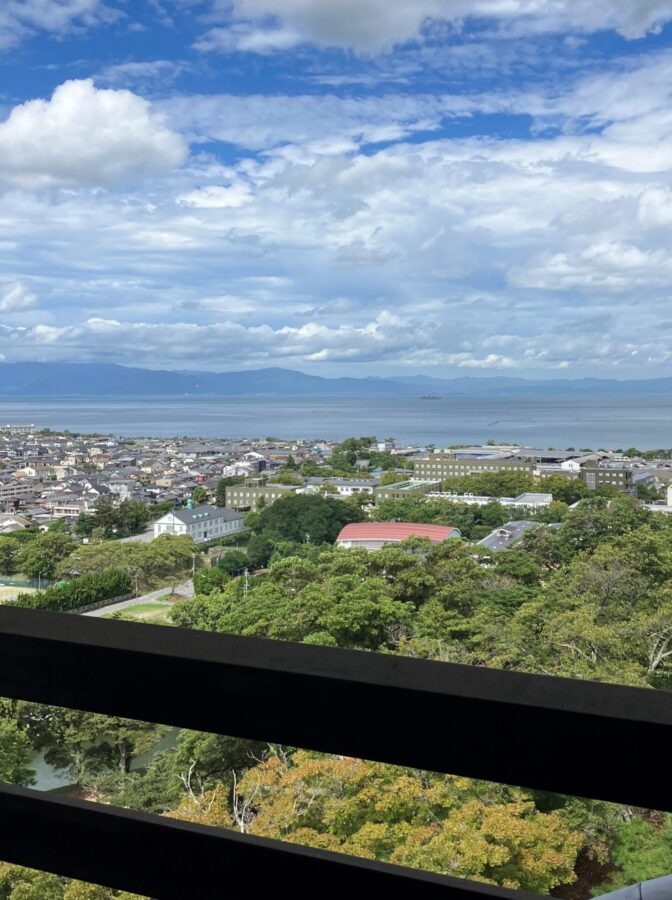 彦根城　天守3階からの眺望　琵琶湖を望む　