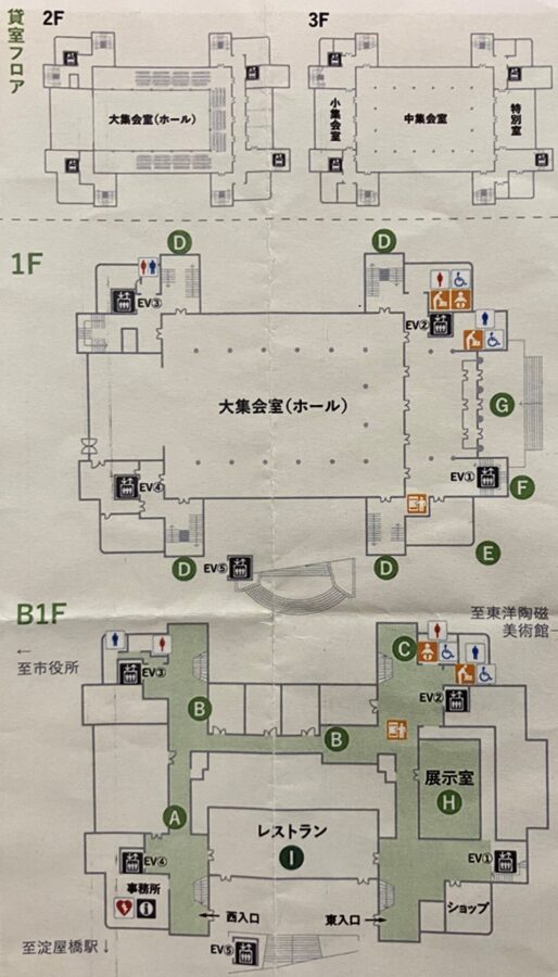 中央公会堂　各回平面図