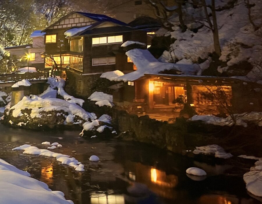 冬の大沢温泉　写真