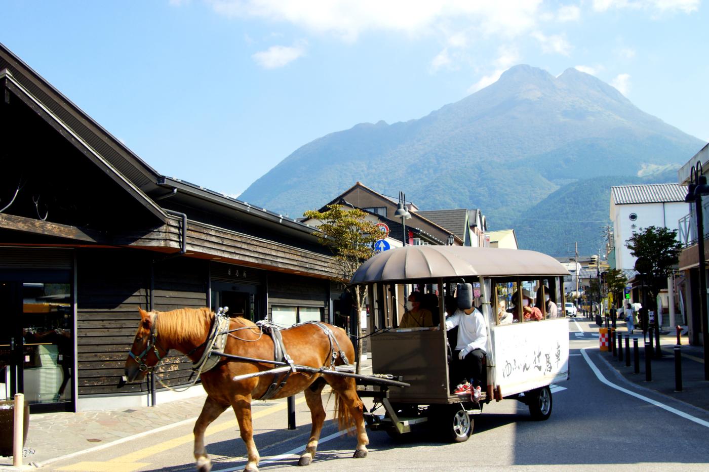 由布岳と馬車