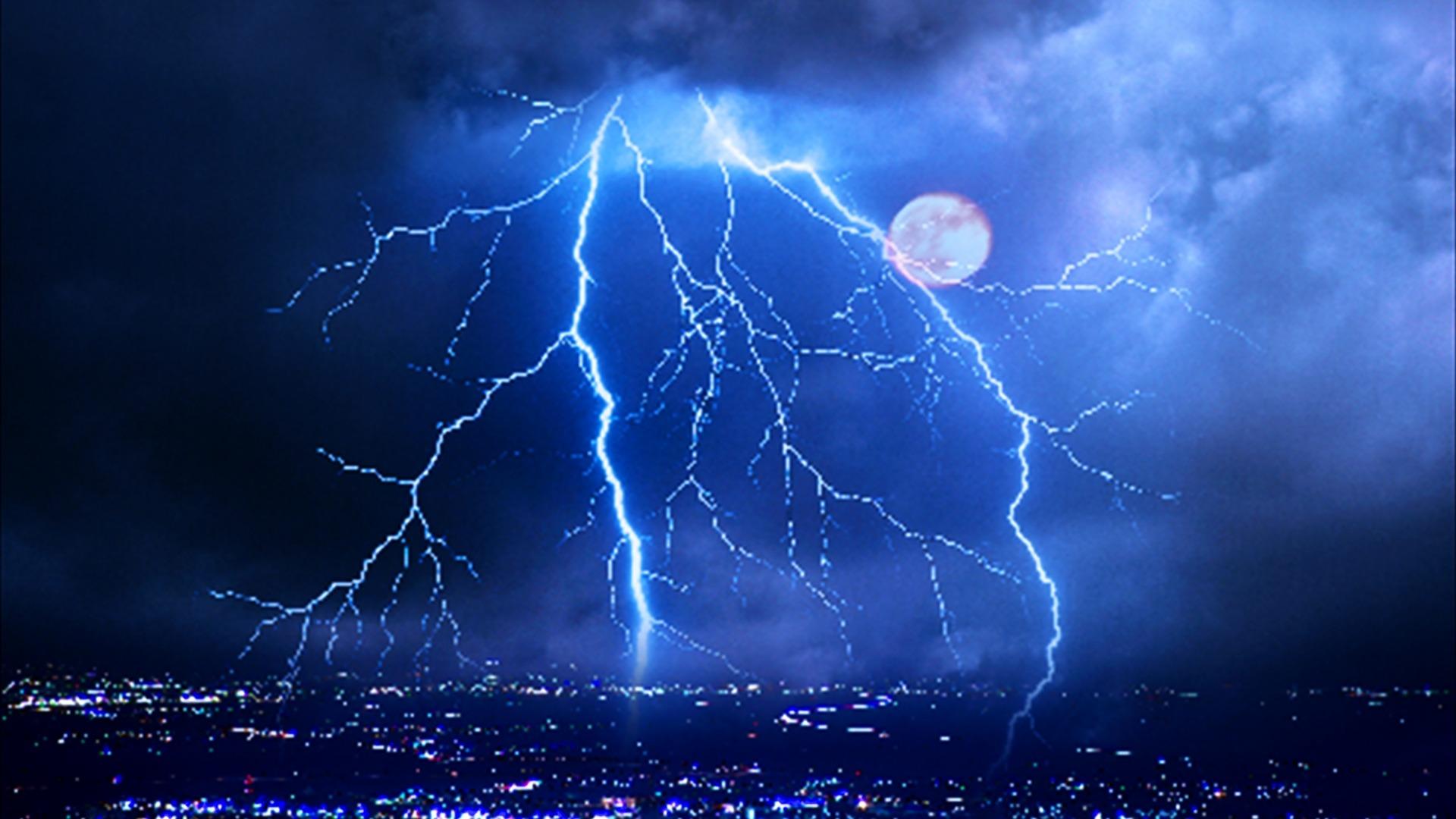 落雷の写真