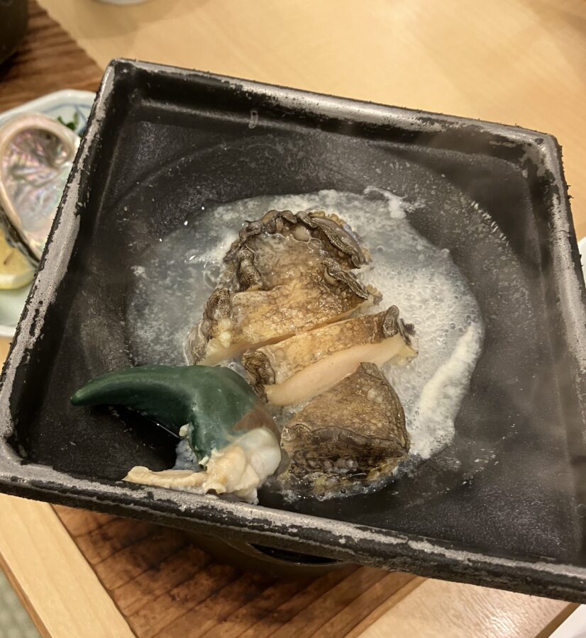 アワビの踊り焼き