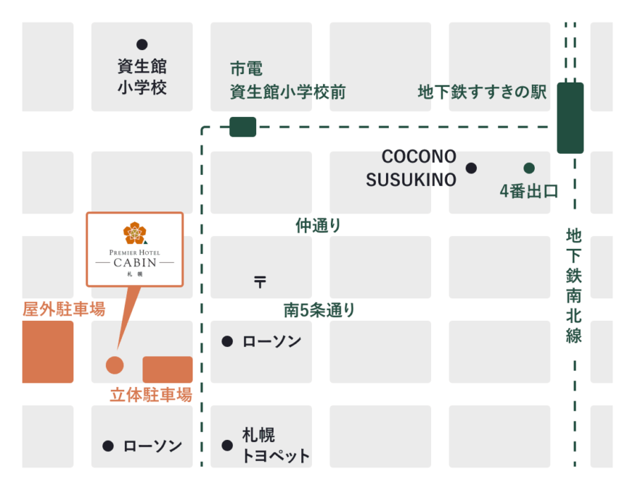 ホテルCABIN案内図