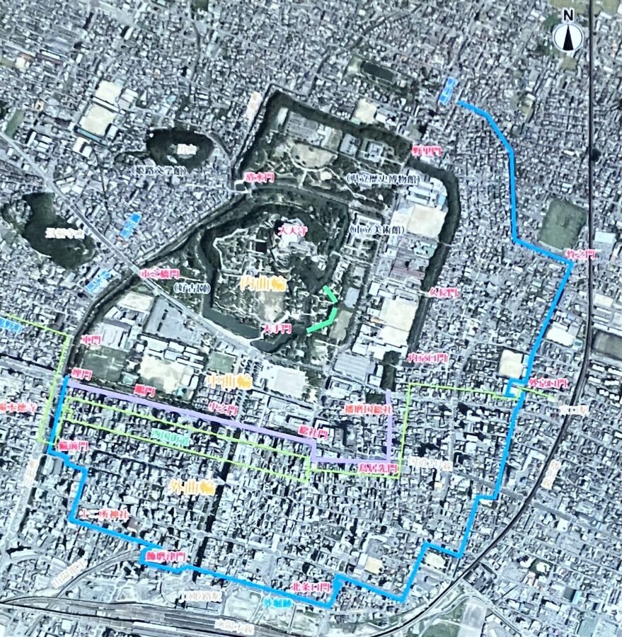 姫路城 総構 鉄道も避けて敷設