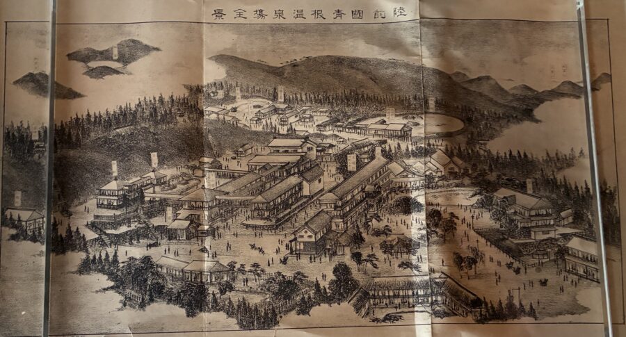 青根温泉、古絵図