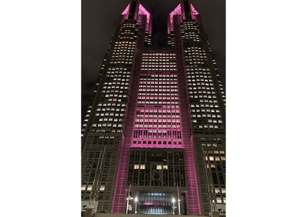 東京都庁夜間ライトアップ